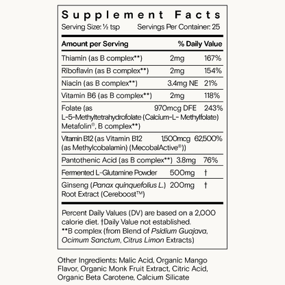 Moon Juice Ting Mango Vitamin B Complex + Ginseng Supplement